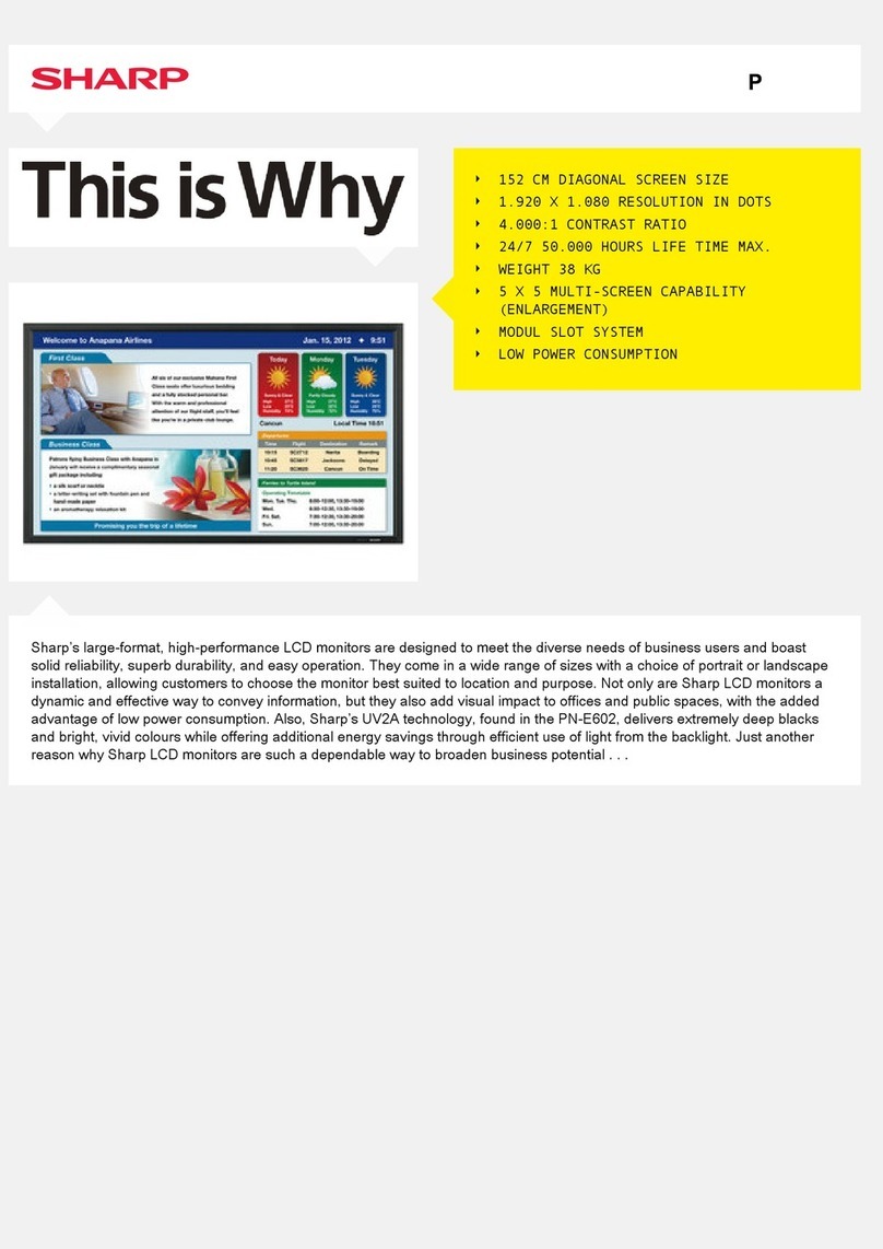 Sharp PN-E602 Specifications