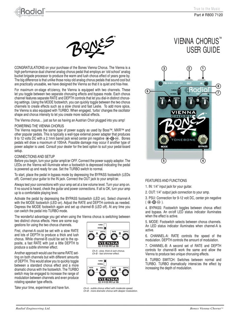 Radial Engineering VIENNA CHORUS User manual