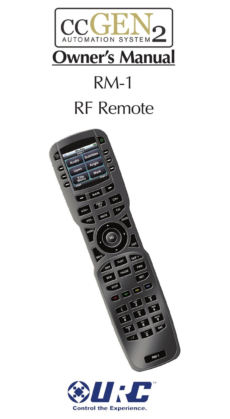 Universal Remote Contorl RM-1 owner's manual