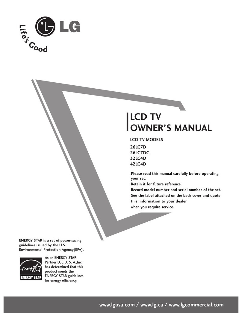 LG 26LC7D Series User manual