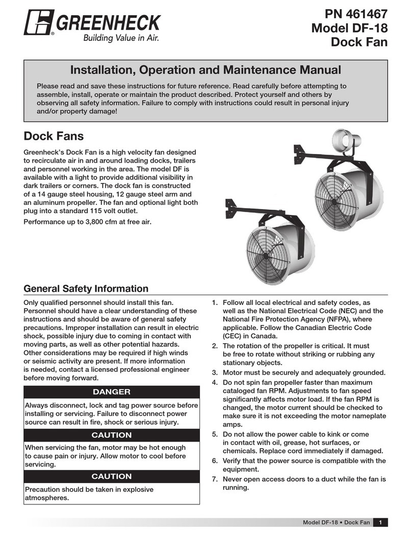 Greenheck DF-18 User manual