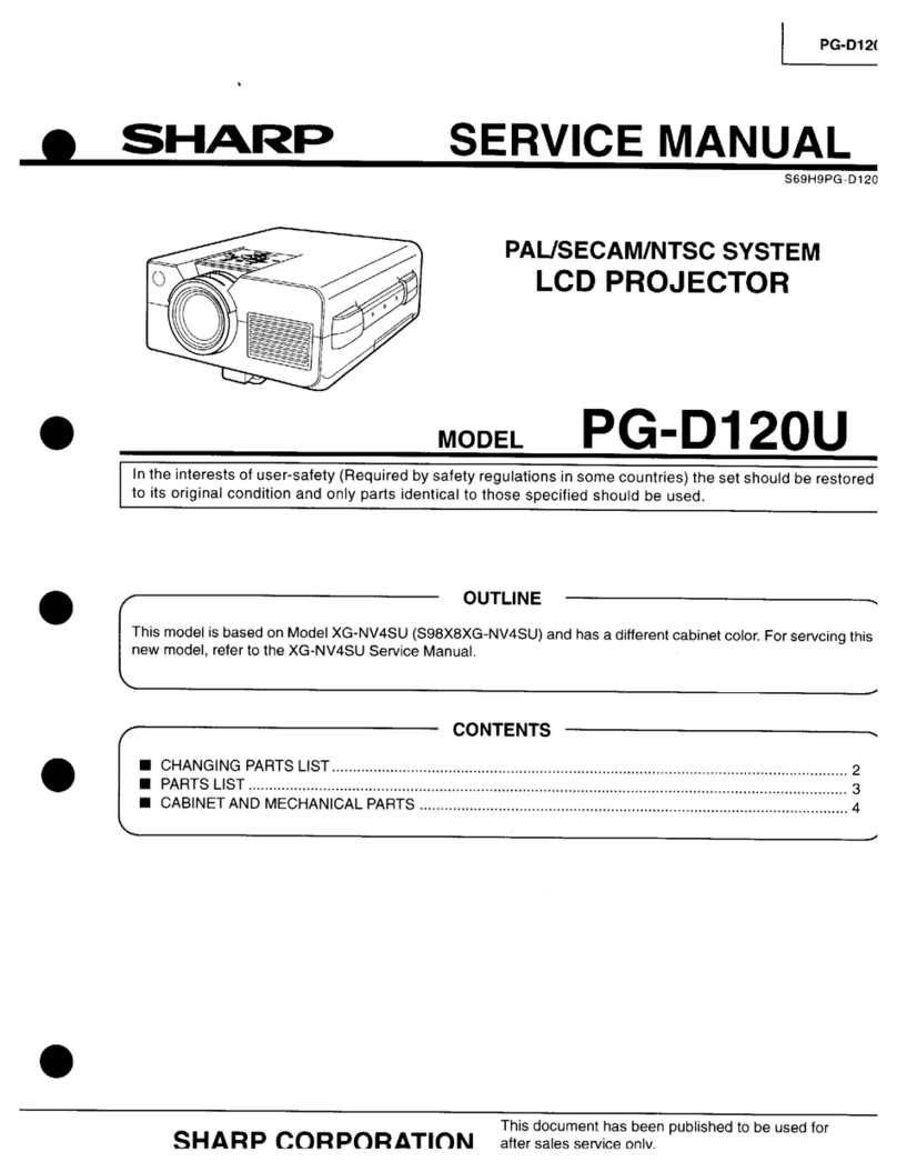 Sharp PG-D120U - Pro - LCD Projector User manual