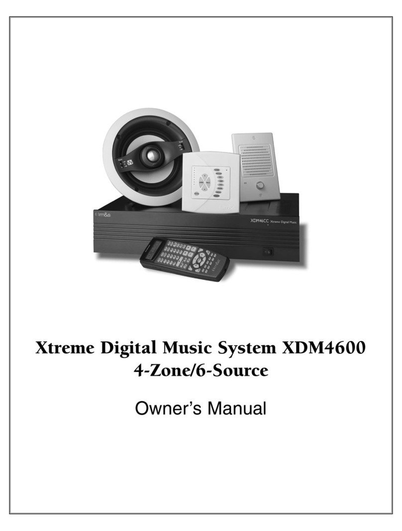 M&S Systems XDM4600 Xtreme Digital Music system owner's manual