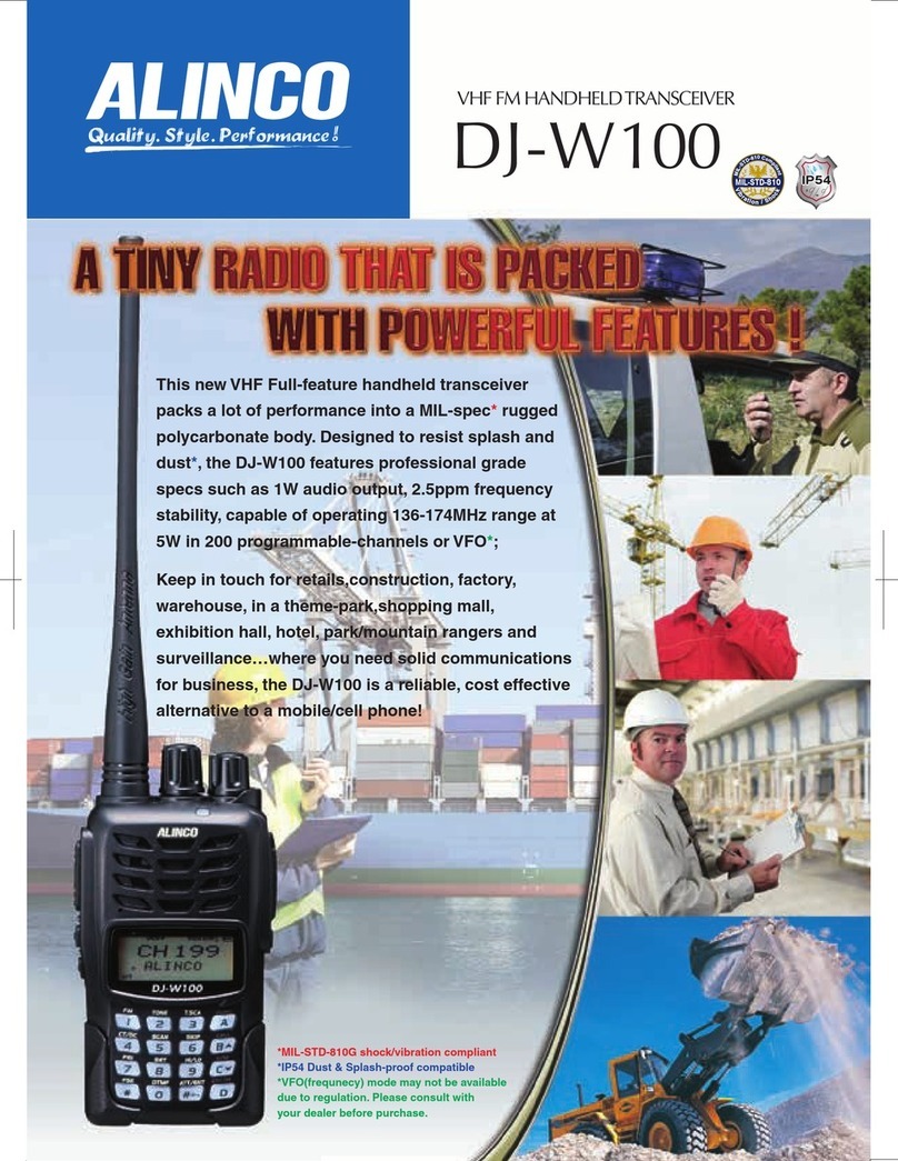 Alinco DJ-W100 User manual