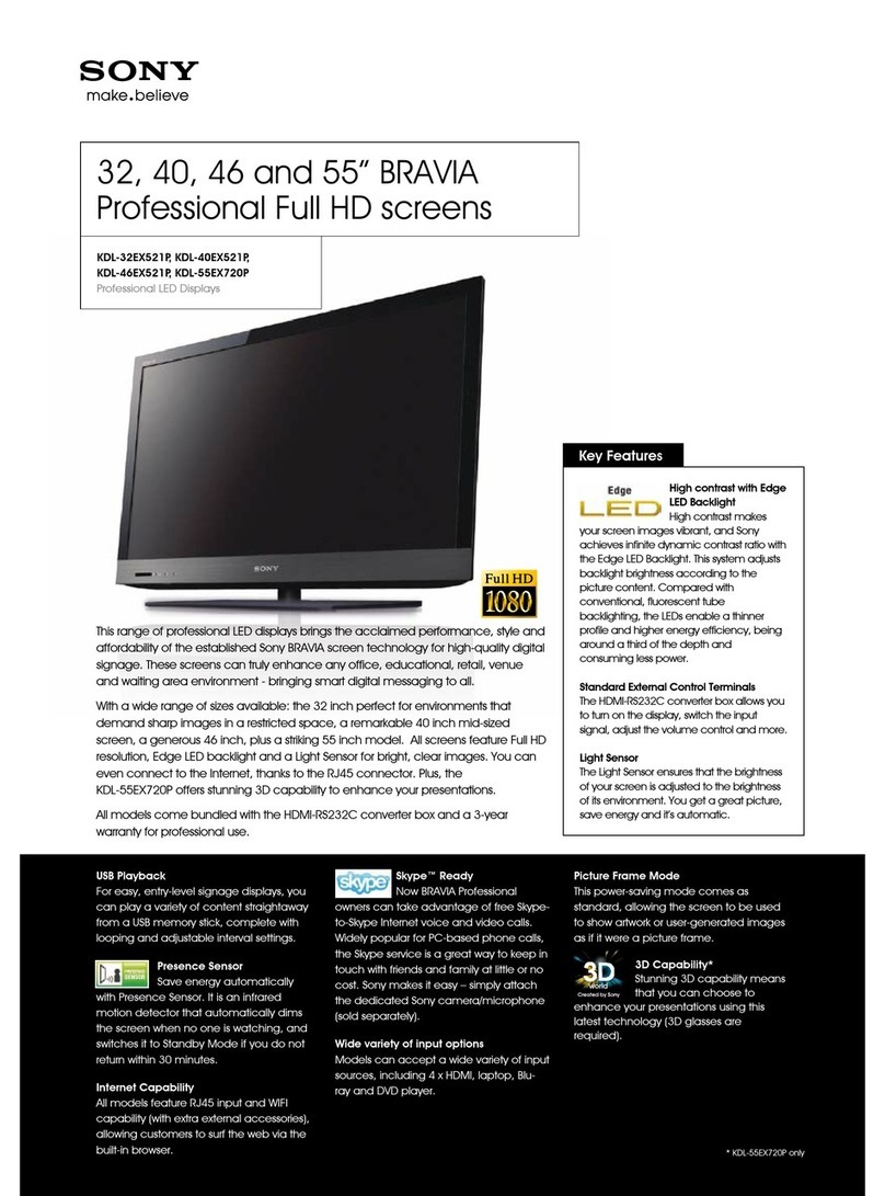 Sony Bravia KDL-32EX521P User manual