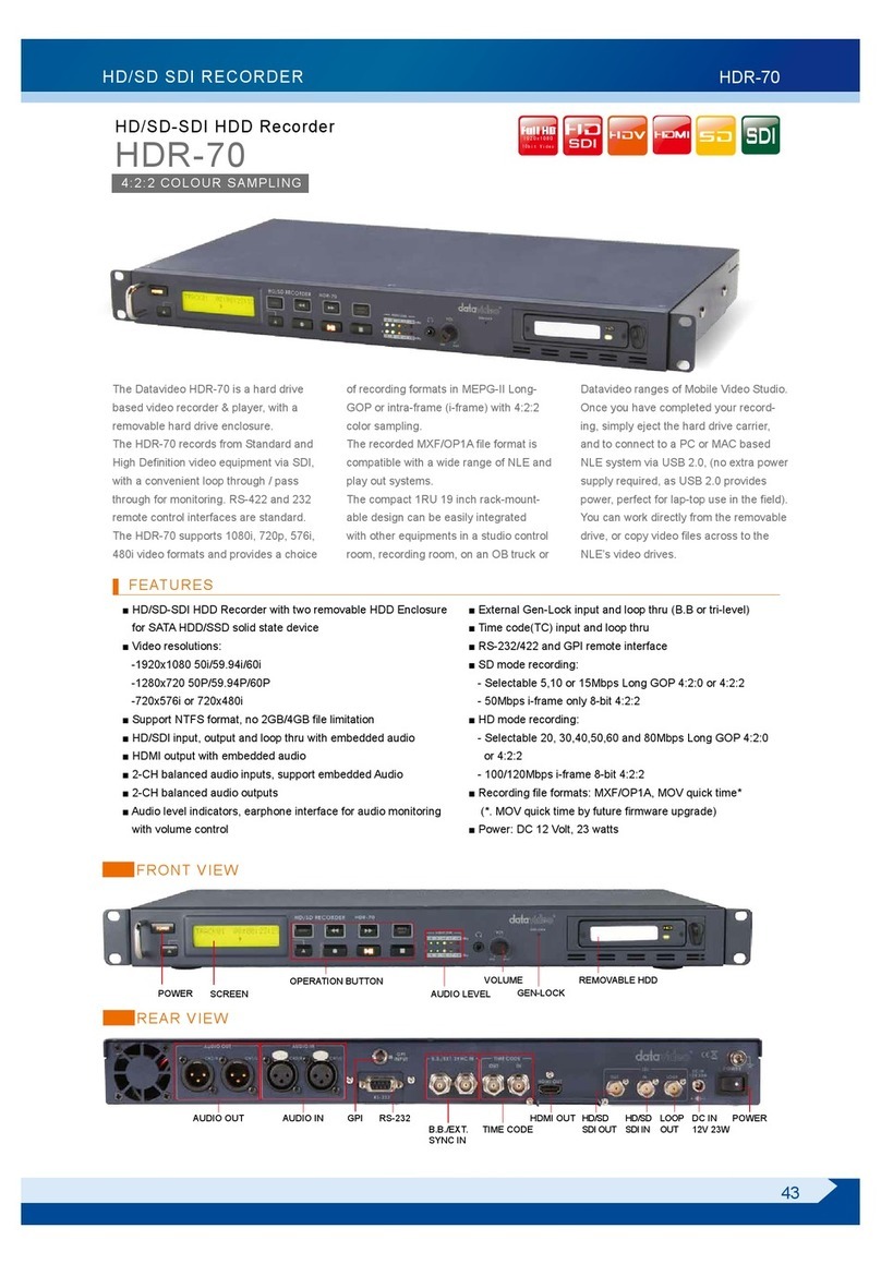Data Video HDR-70 Brochure & specs