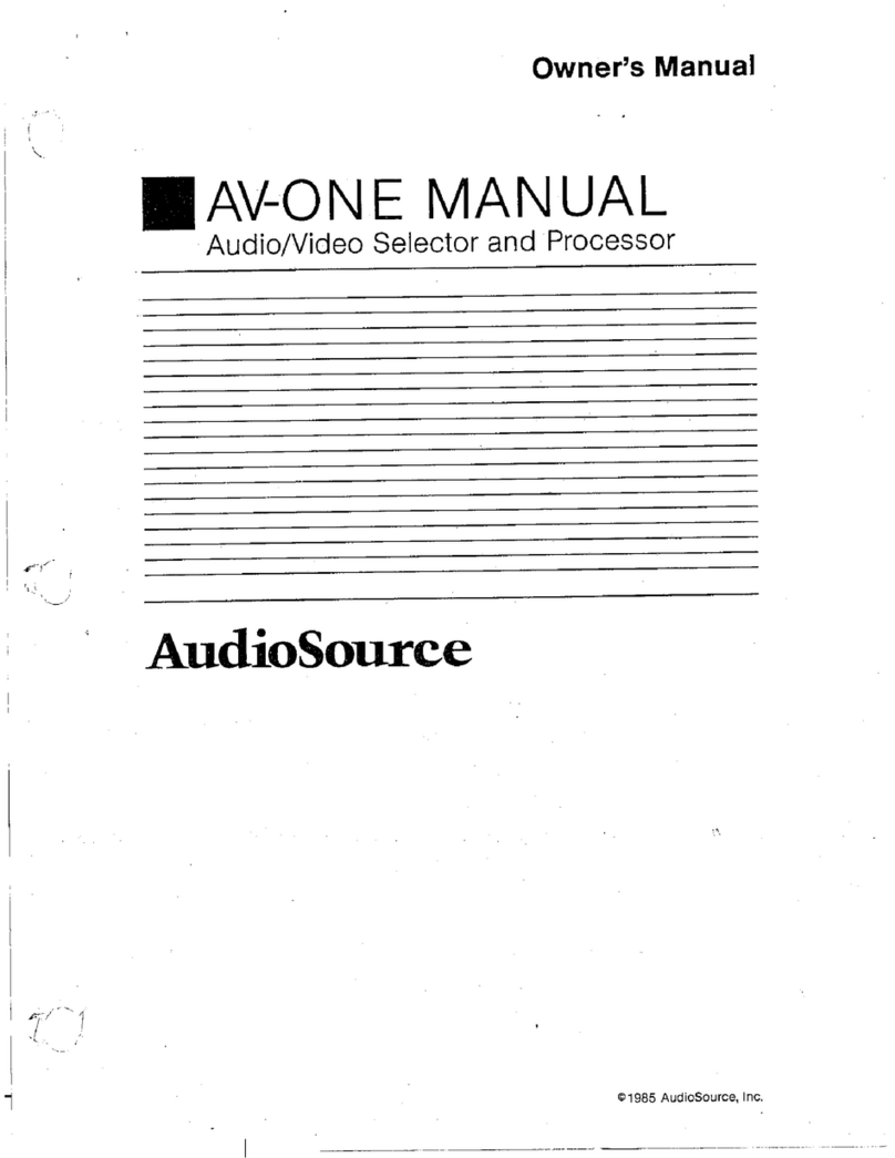 AudioSource AV-ONE owner's manual