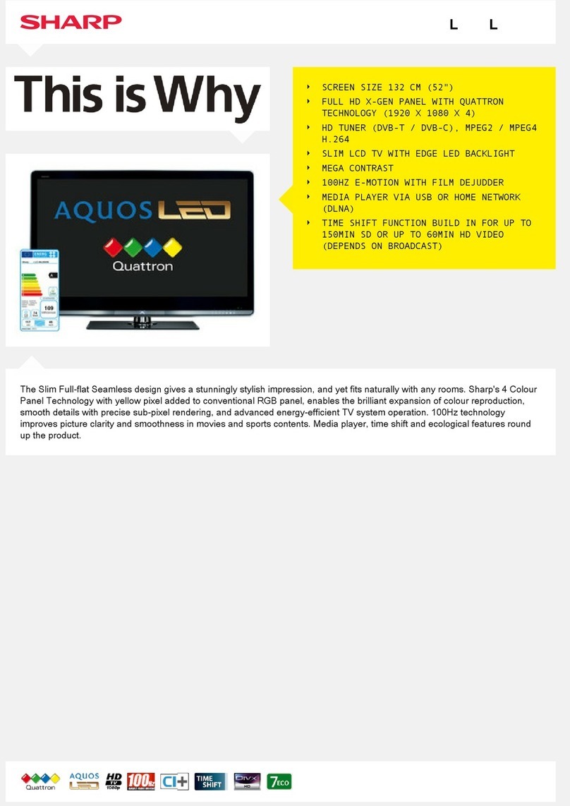 Sharp LC-52LE820E User manual