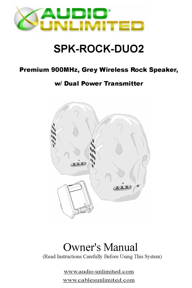 Audio Unlimited SPK-ROCK-DUO2 owner's manual