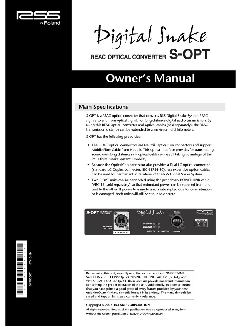 RSS S-OPT owner's manual