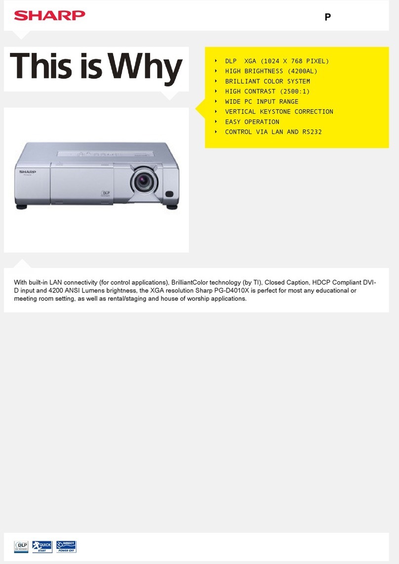Sharp PG-D4010X - XGA DLP Projector User manual