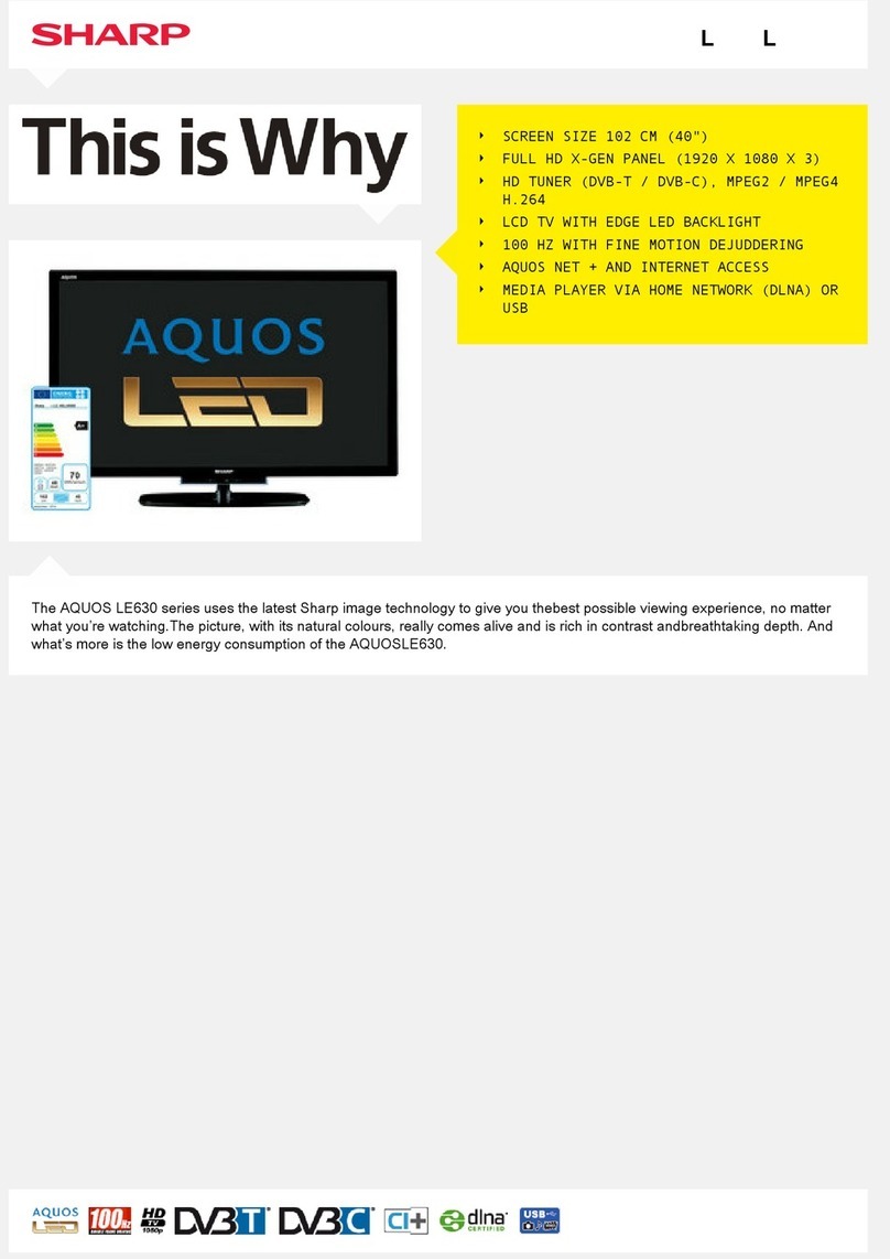 Sharp Aquos LC-40LU630E User manual
