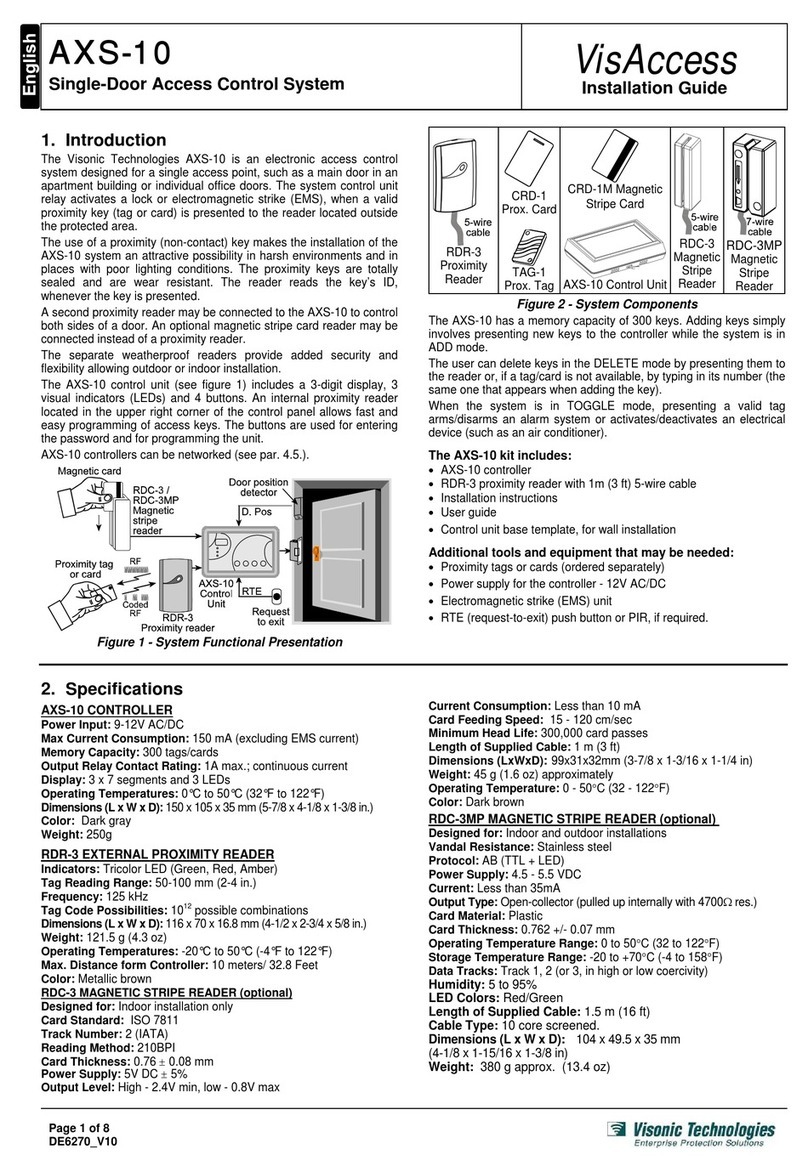 VisAccess AXS-10 installation guide