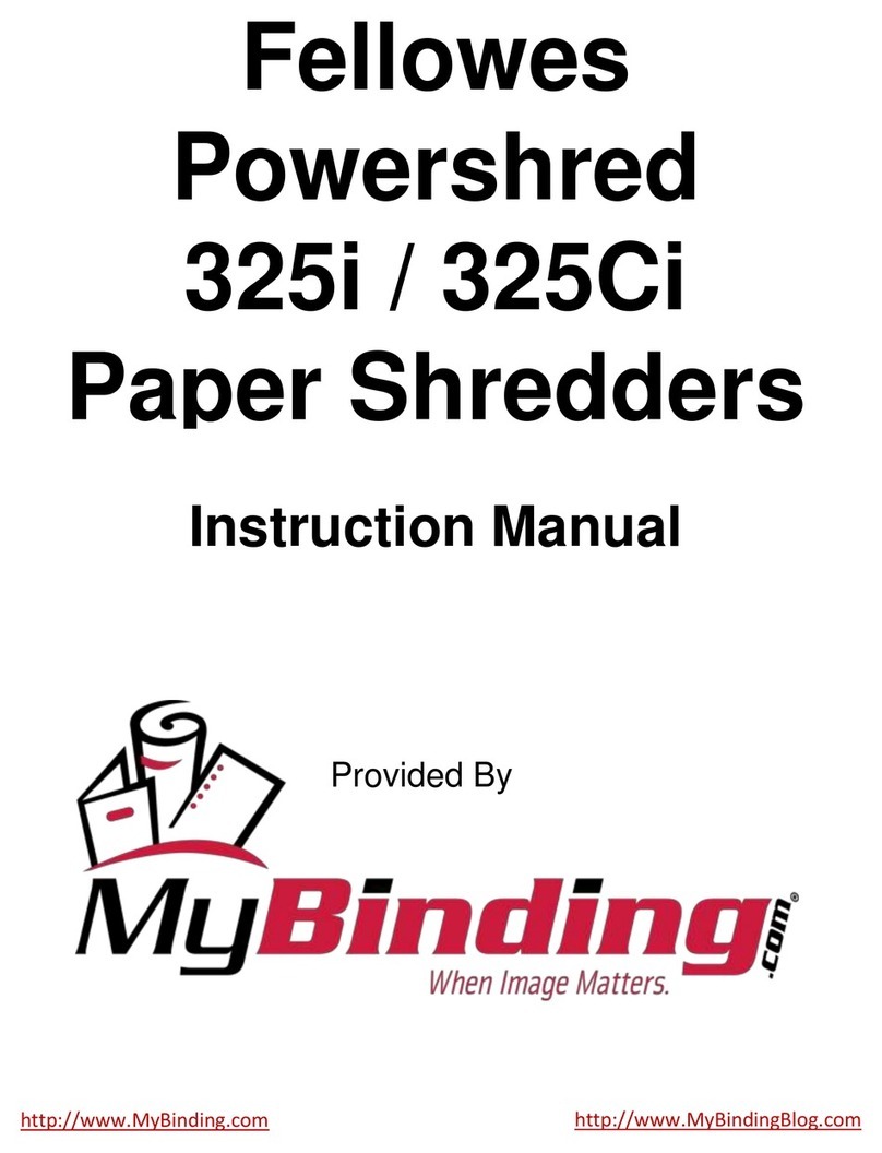 Fellowes Powershred C-325i instruction manual