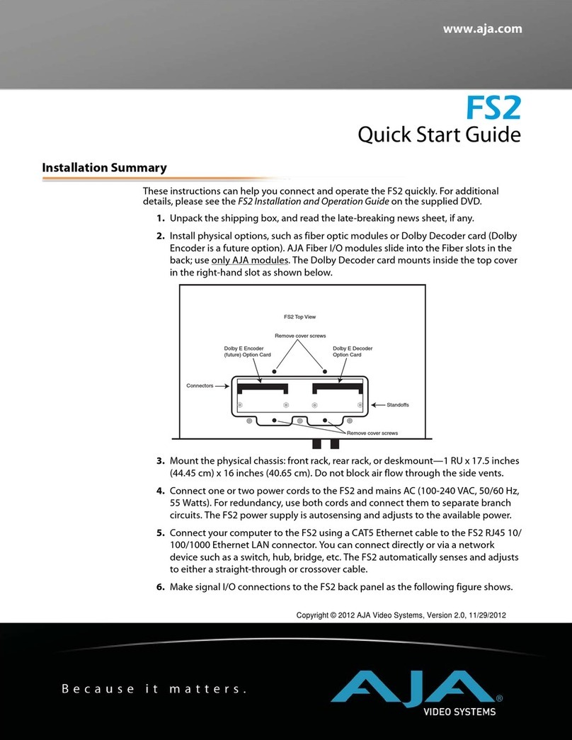 AJA FS2 quick start guide