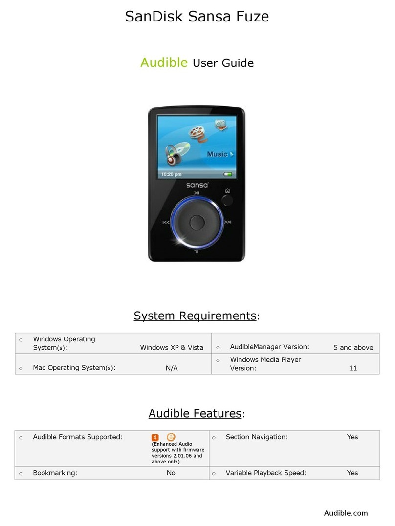 SanDisk sansa Fuze user guide
