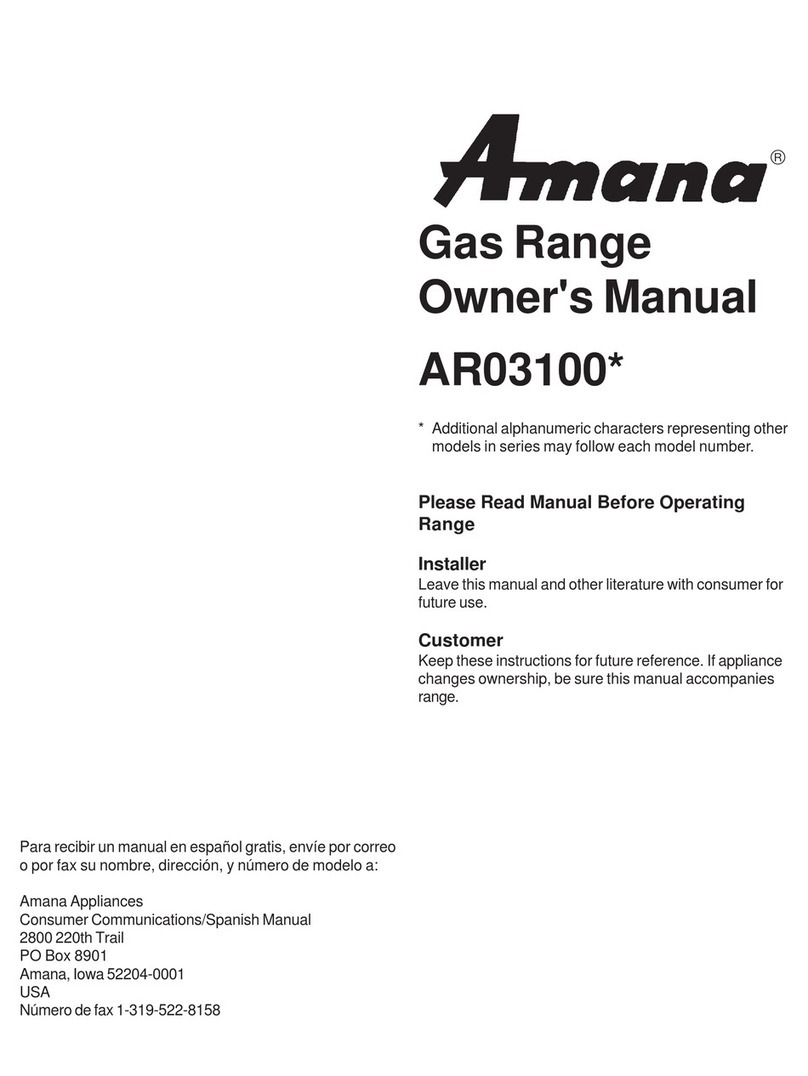 Amana AR03100 Series owner's manual
