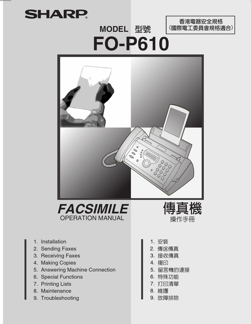 Sharp FO-P610 User manual