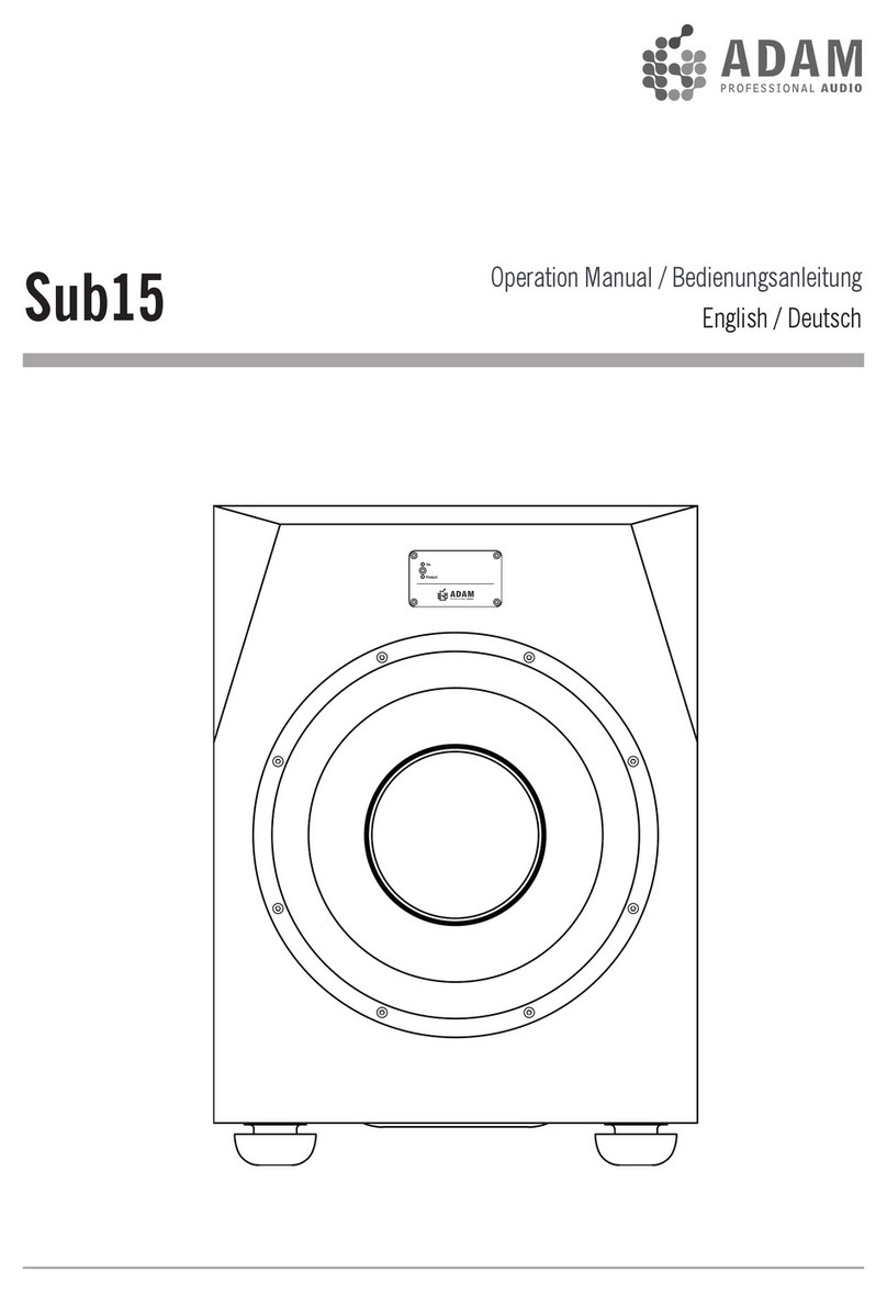 Adam Sub15 Operation manual