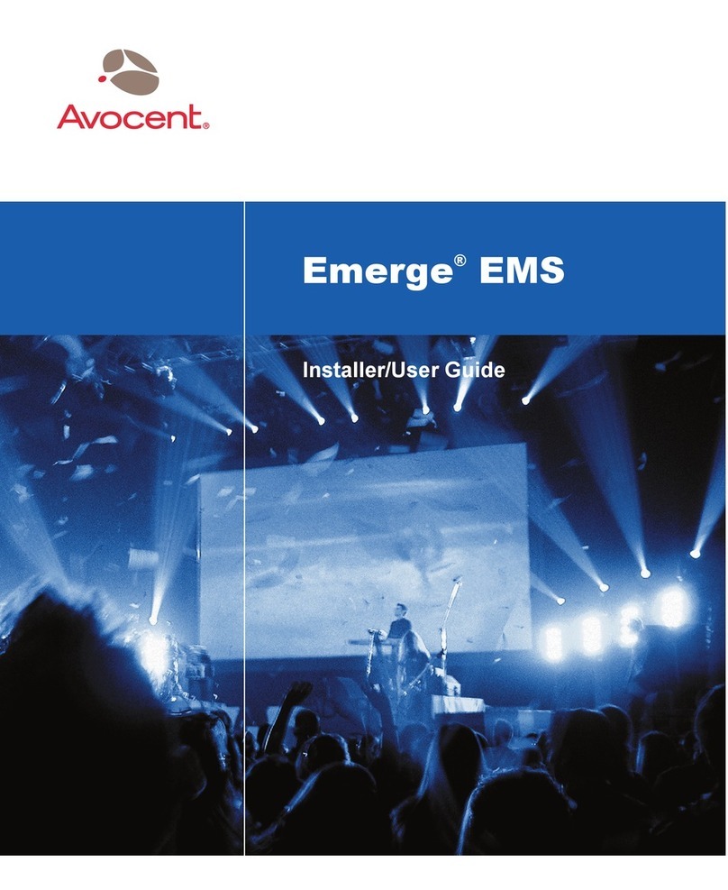 Avocent Emerge EMS1000P Series Installer/user guide