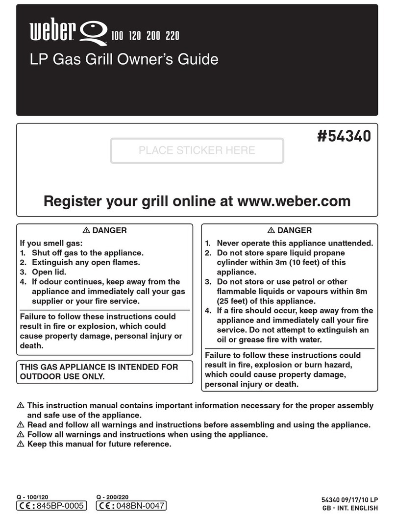 Weber 100 User manual
