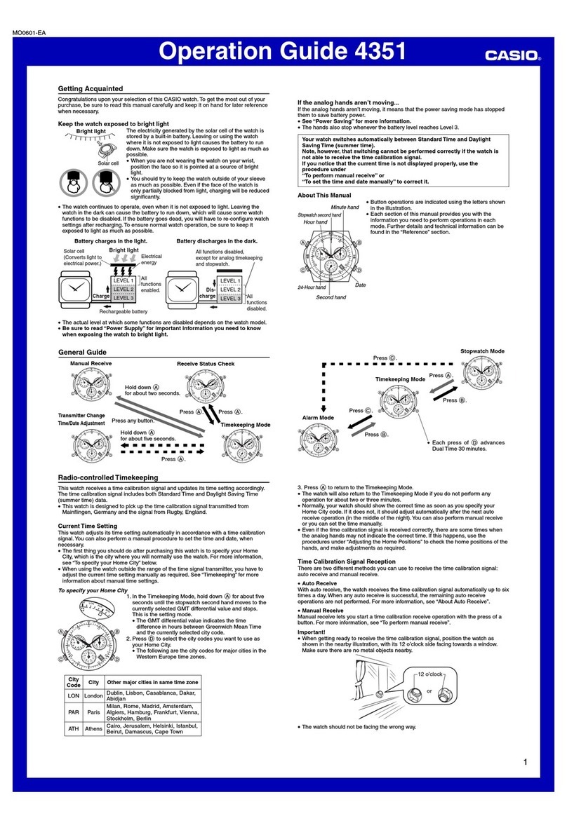 Casio 4351 User manual