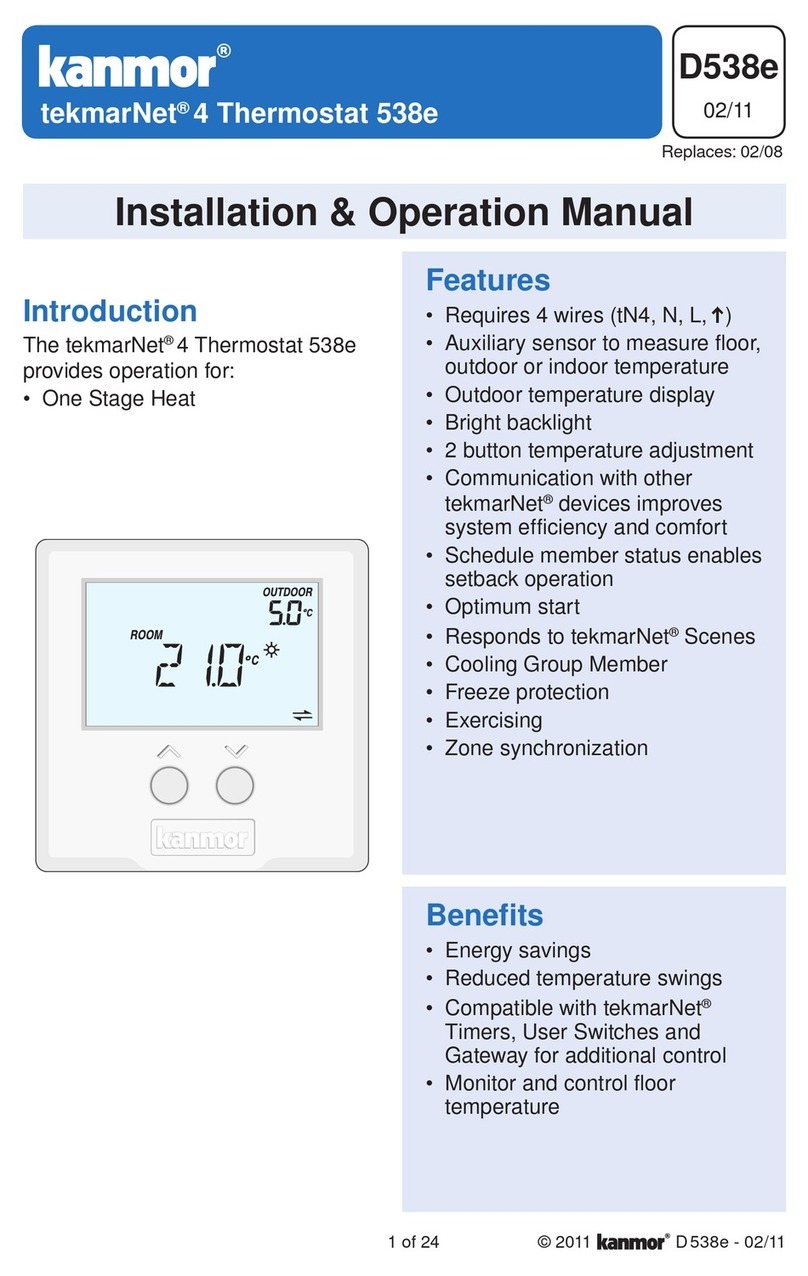 Kanmor tekmarNet 4 Installation & operation manual