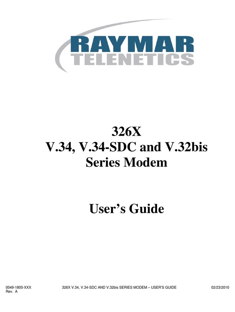 Raymar 326X V.34 Series User manual