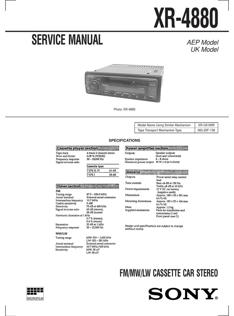 Sony XR-4880 Service manual Sony XR-4880 Service manual