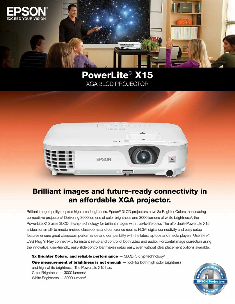 Epson PowerLite X15 Brochure & specs