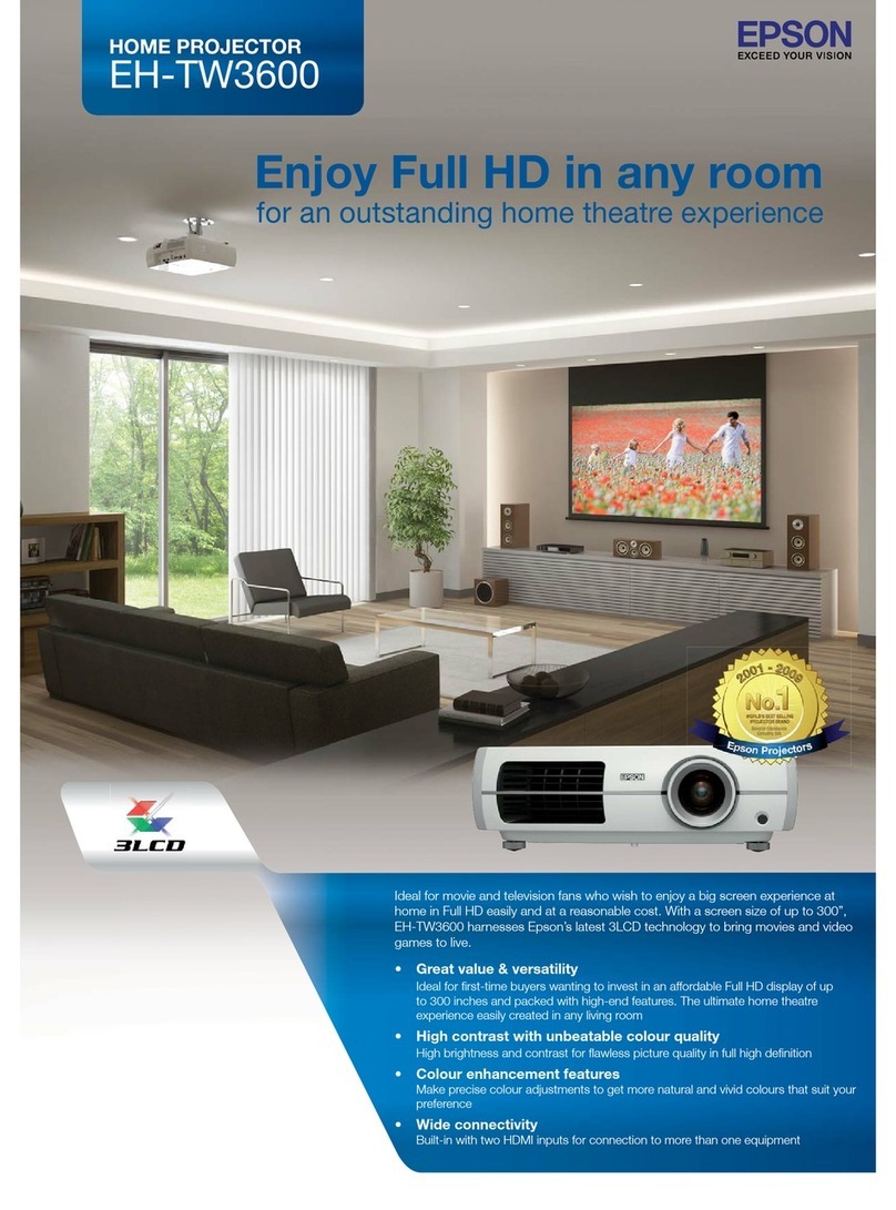 Epson Dreamio EH-TW3600 User manual