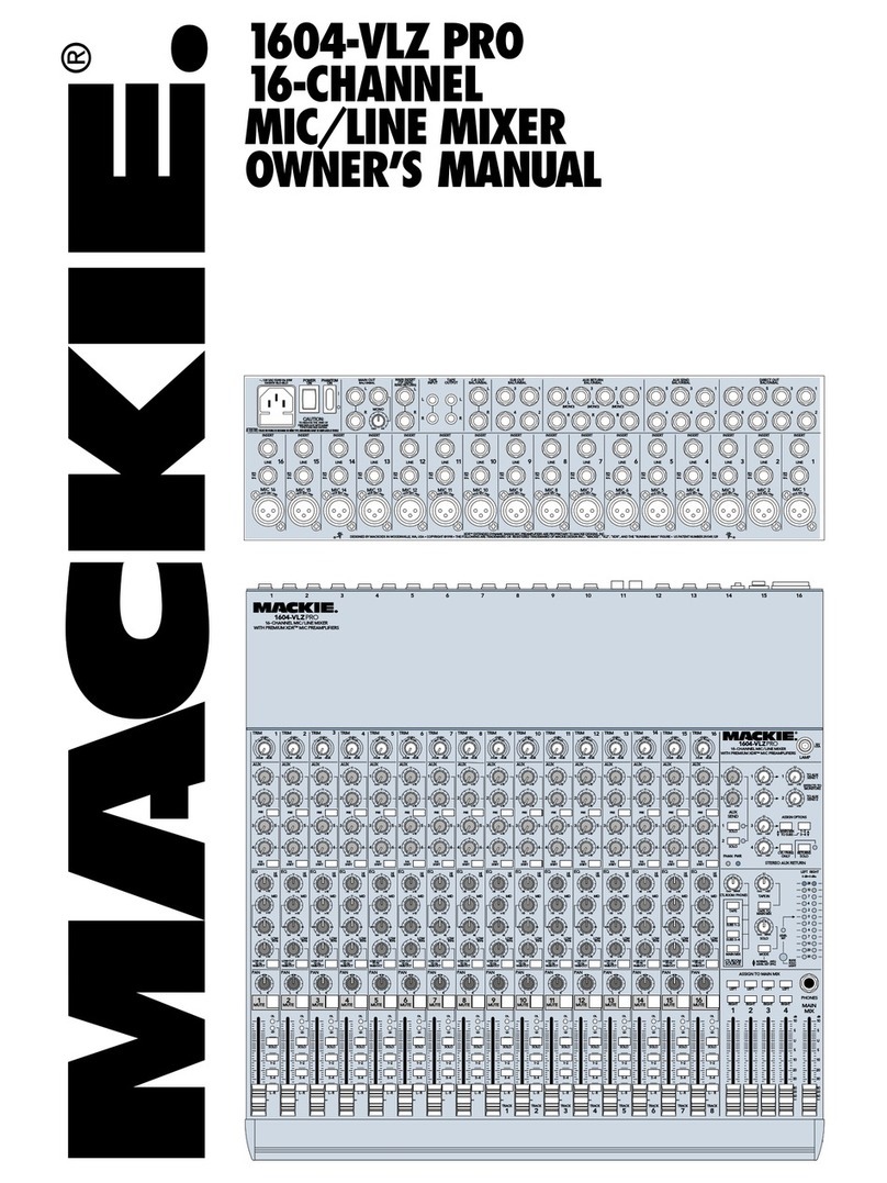 Mackie 1604-VLS PRO owner's manual
