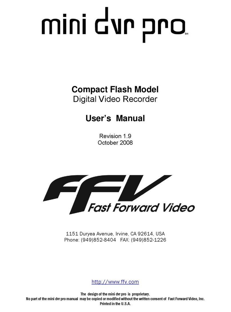 Fast Forward Video mini dvr pro User manual