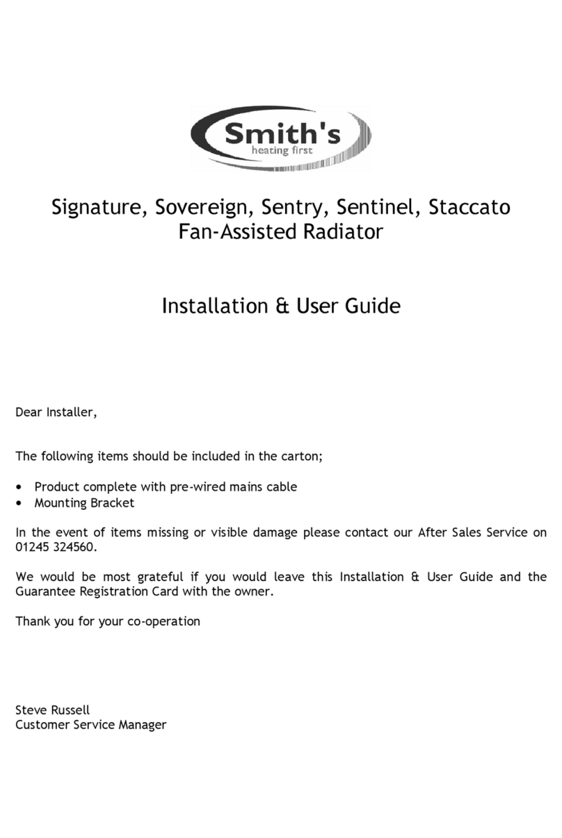 Smith's Heating First Signature Operation manual