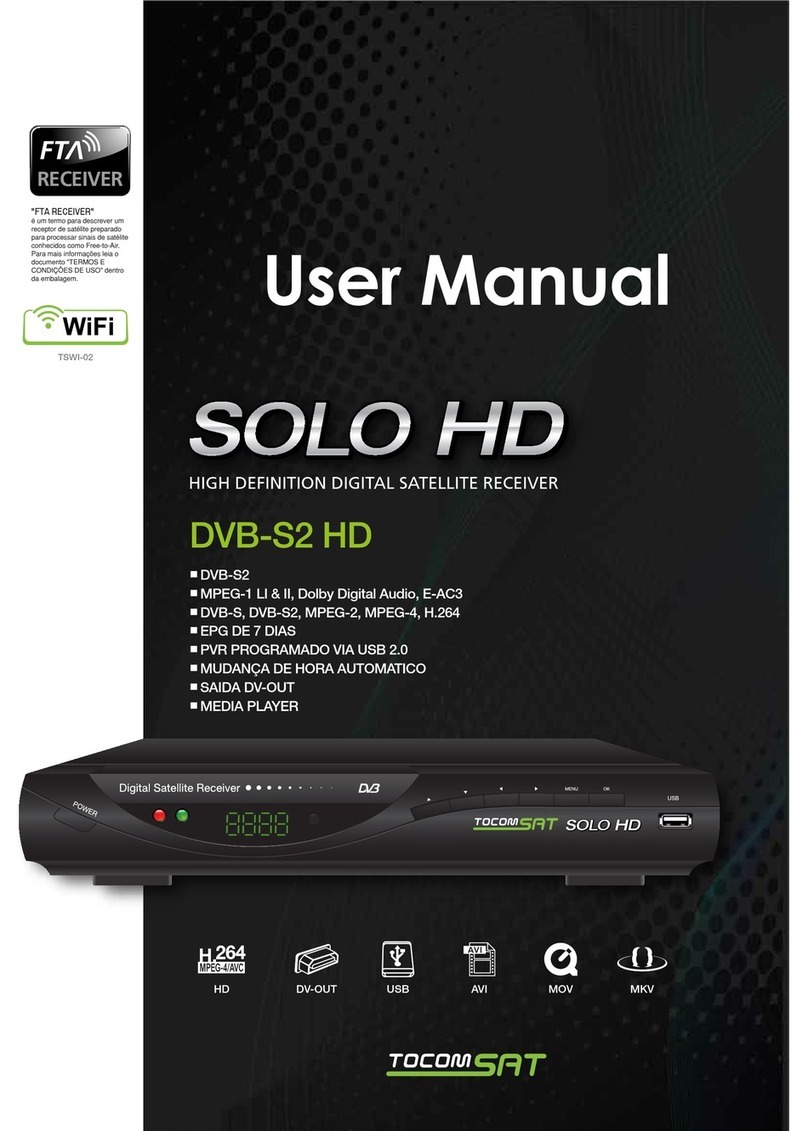 Tocom Sat DVB-S2 HD user manual