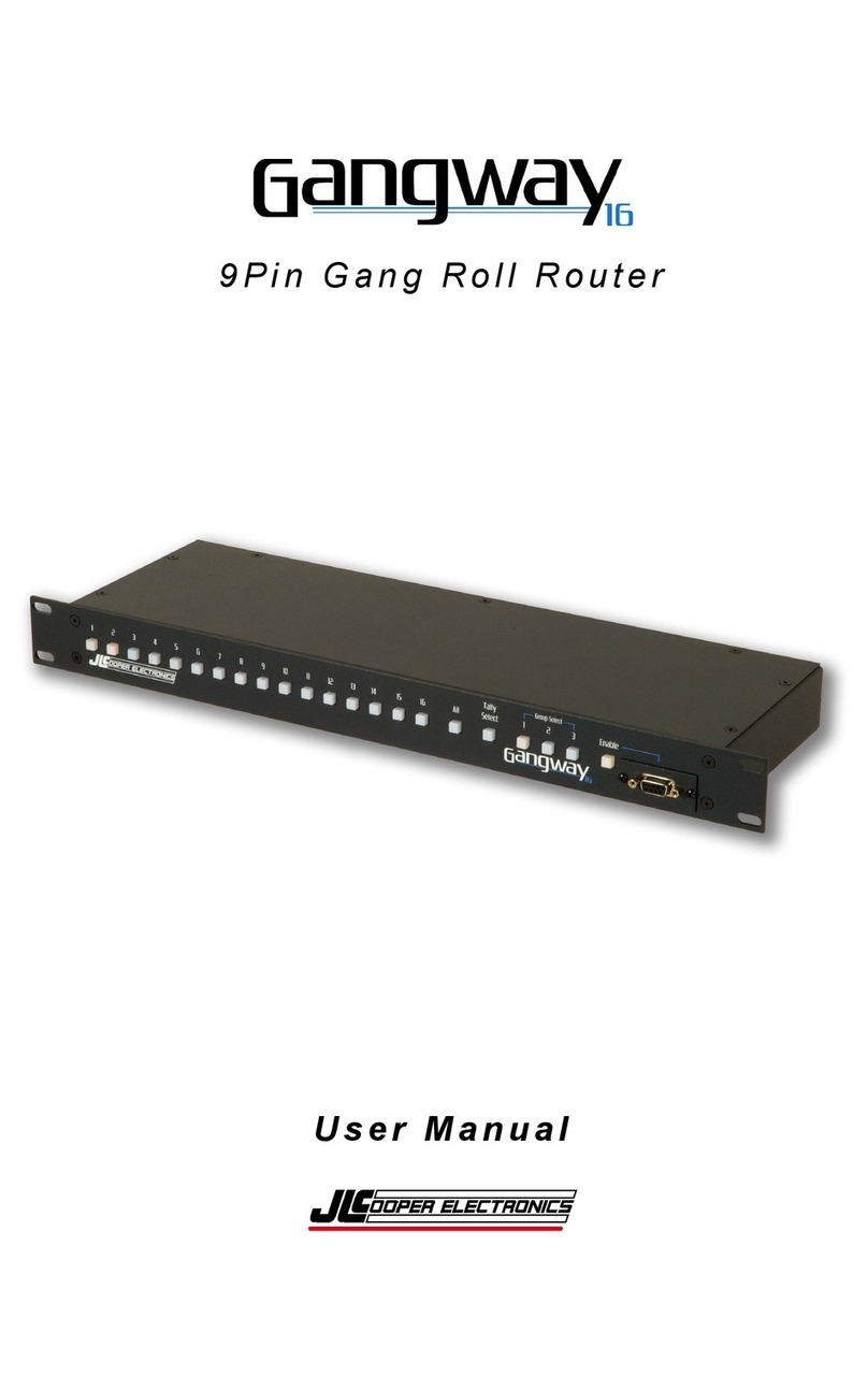 JLCooper Electronics Gangway16 user manual