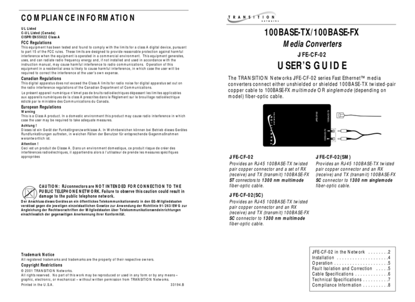 Transition Networks J-CF-02 User manual