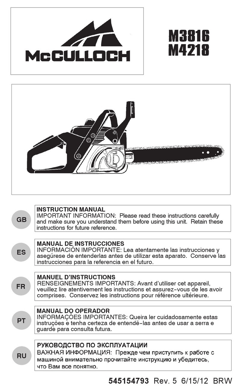 McCulloch M3816 instruction manual