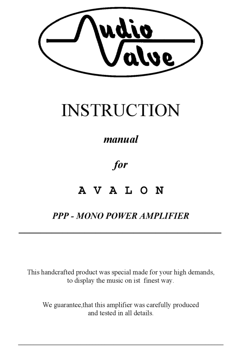Audio Valve Avalon User manual