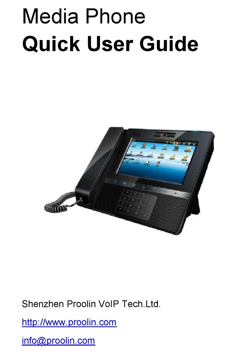 Shenzhen Proolin VoIP Tech Media Phone Quick user guide