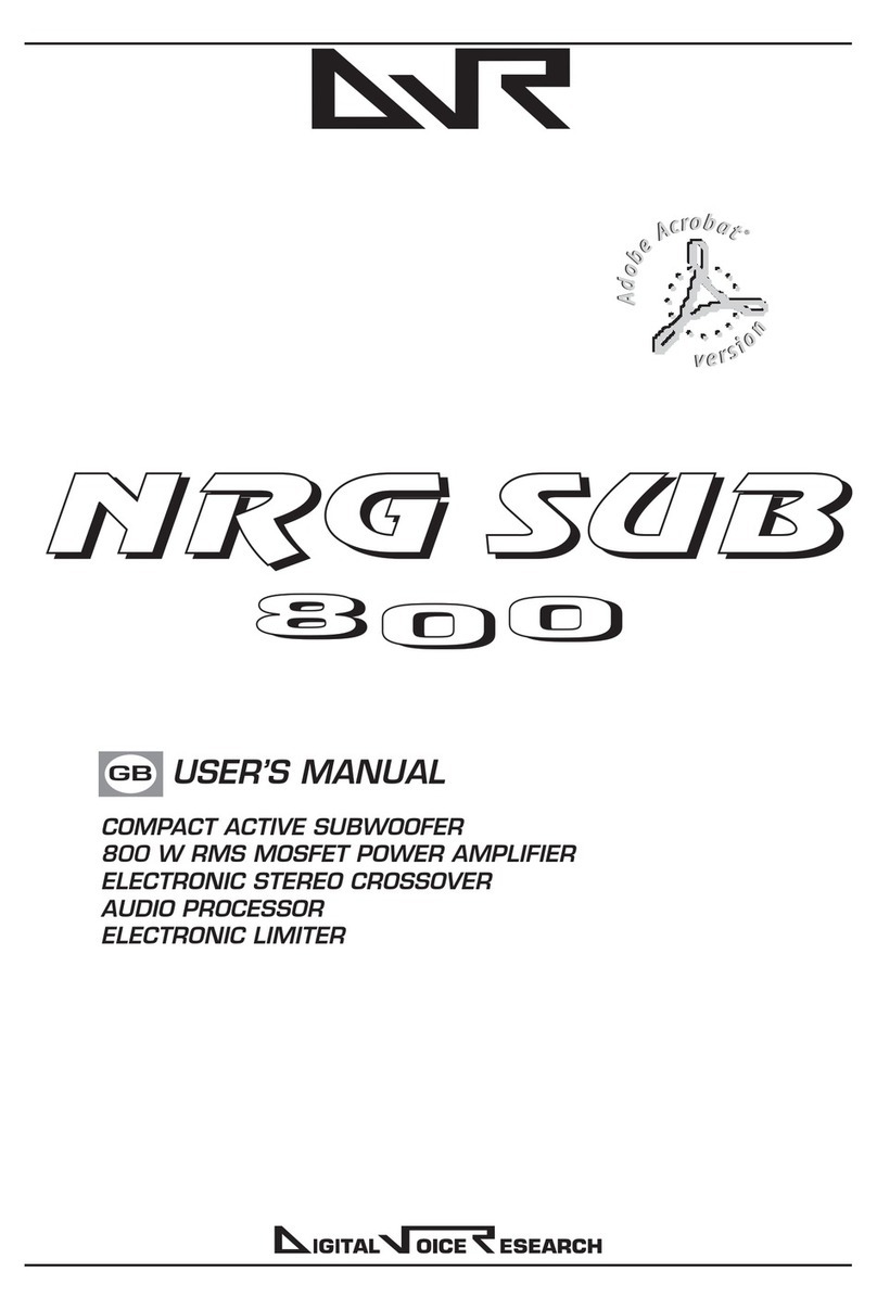 Digital Voice Research NRGSUB 800 user manual Digital Voice Research NRGSUB 800 user manual