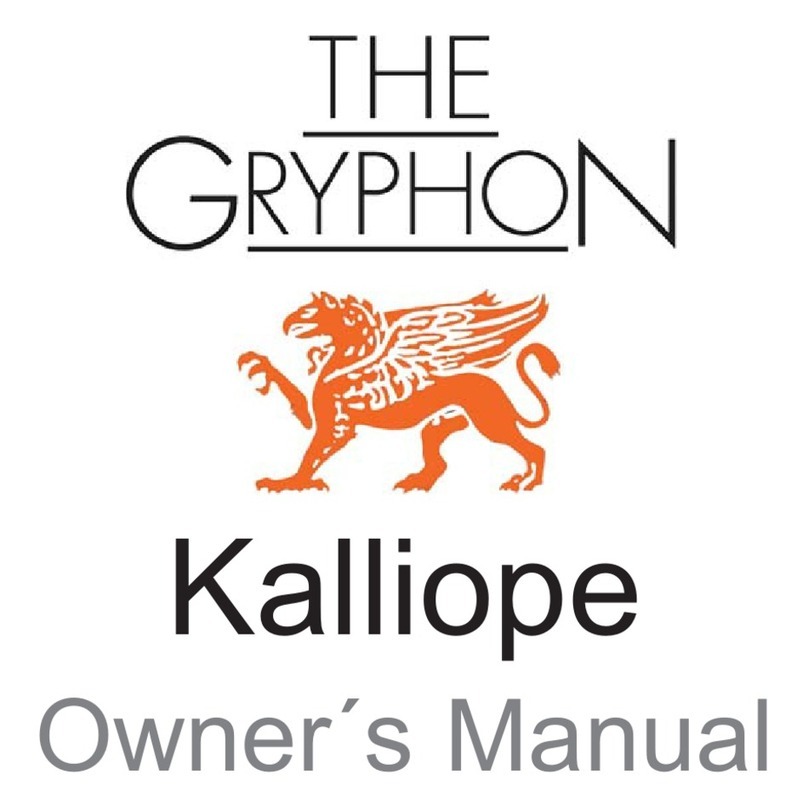 Gryphon Kalliope owner's manual