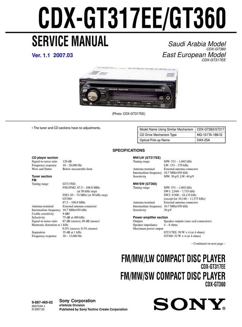 Sony CDX-GT317EE User manual