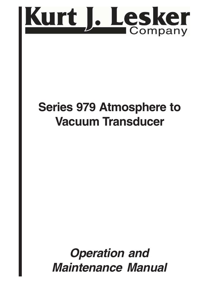 Kurt J. Lesker 979 Series Operation and maintenance manual