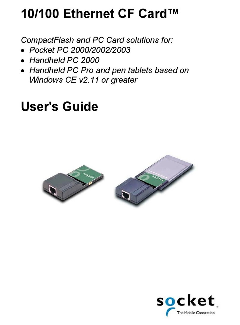Socket 10/100 Ethernet CF Card user guide