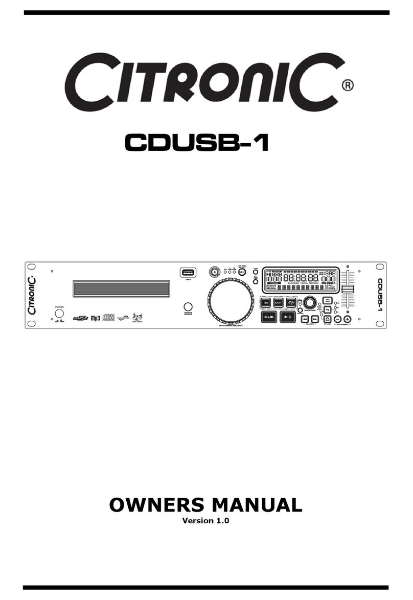 Citronic CDUSB-1 MKII owner's manual