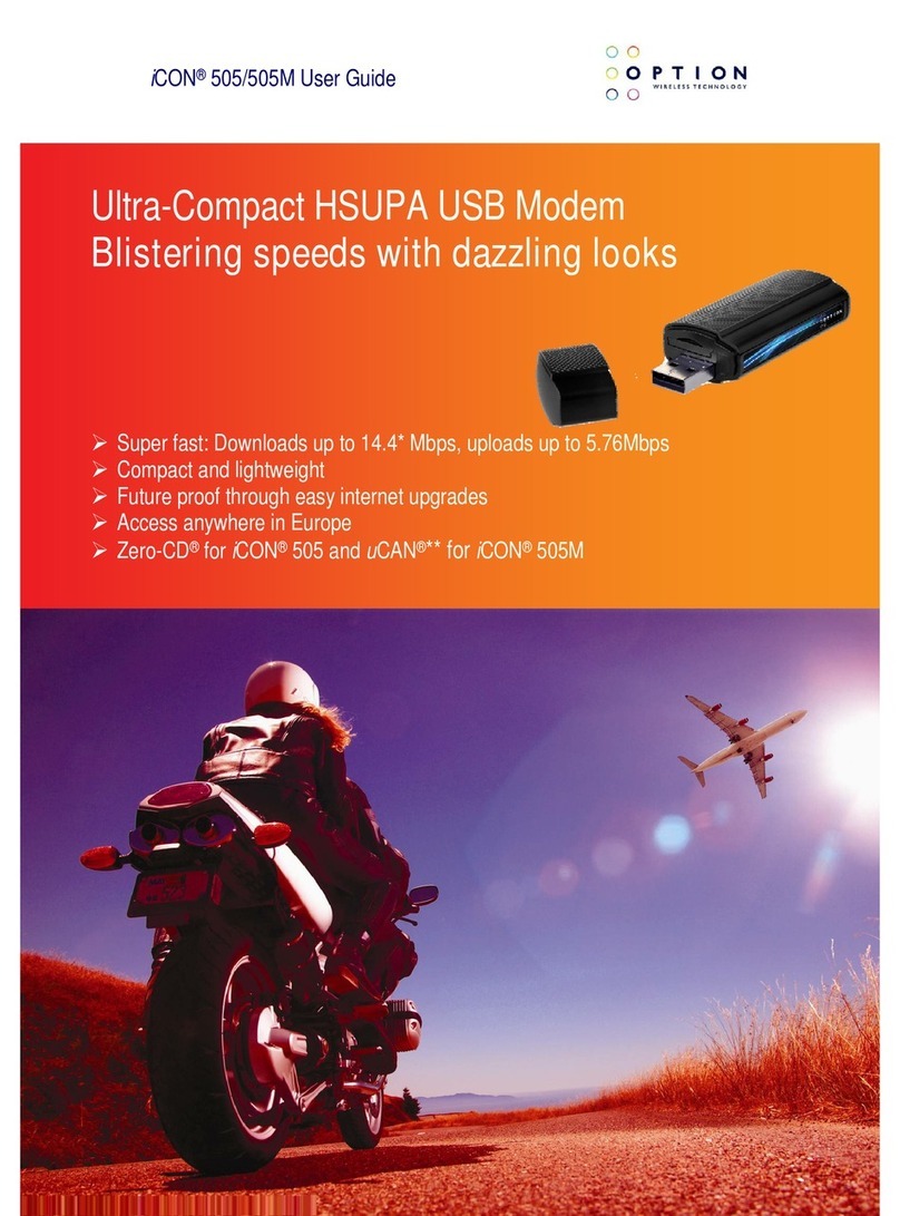Option Wireless Technology iCON 505M user guide
