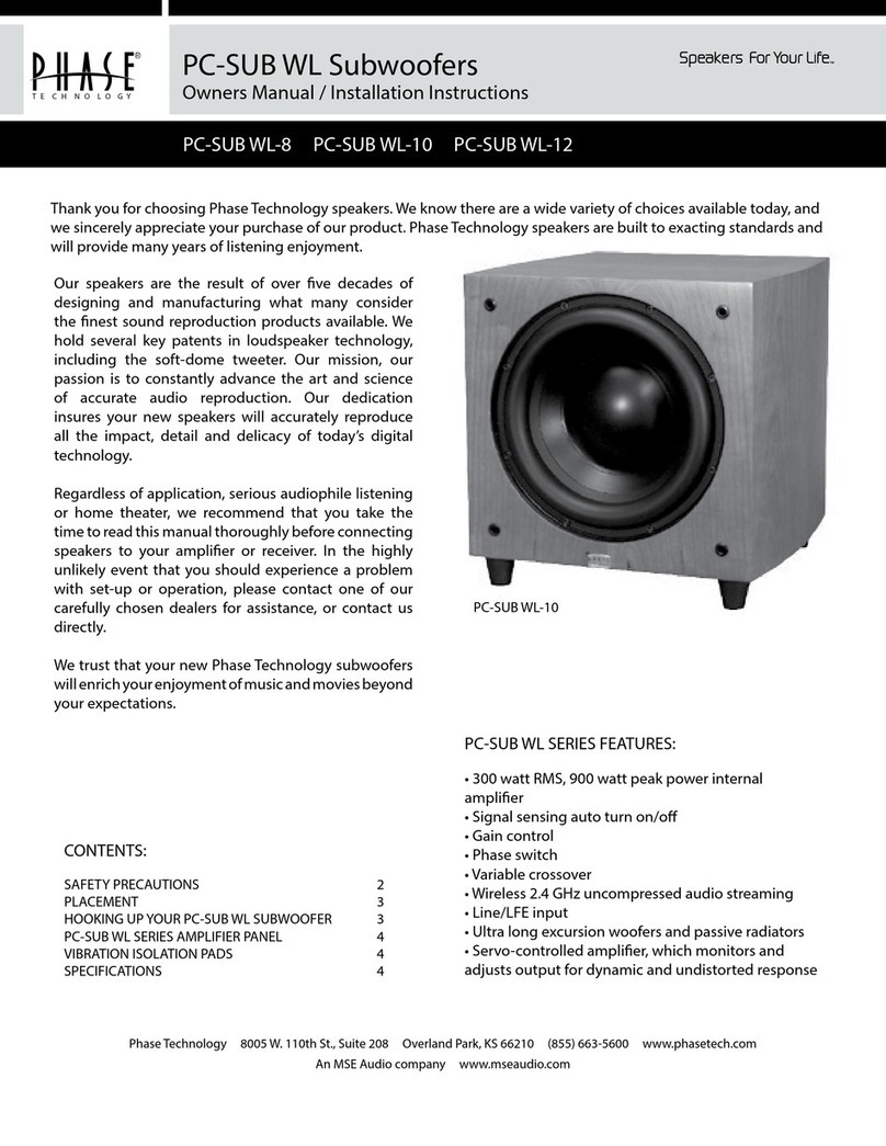 Phase Technologies PC-SUB WL-8 Original instructions