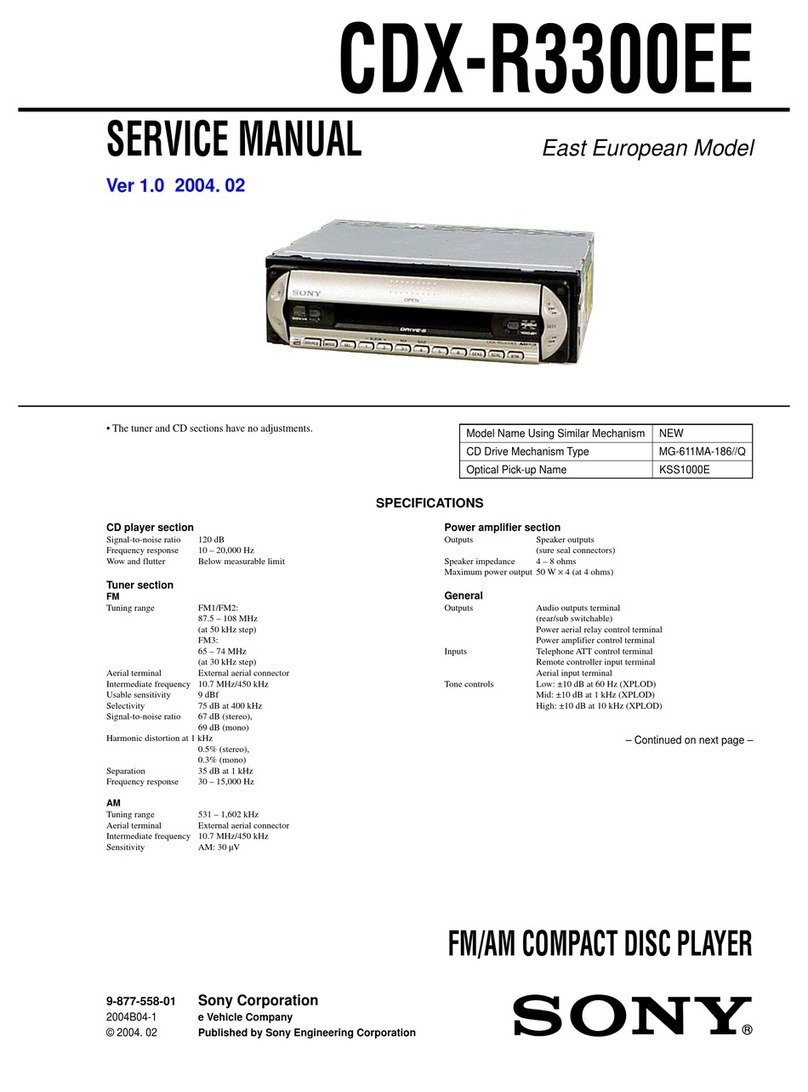 Sony CDX-R3300EE Service manual