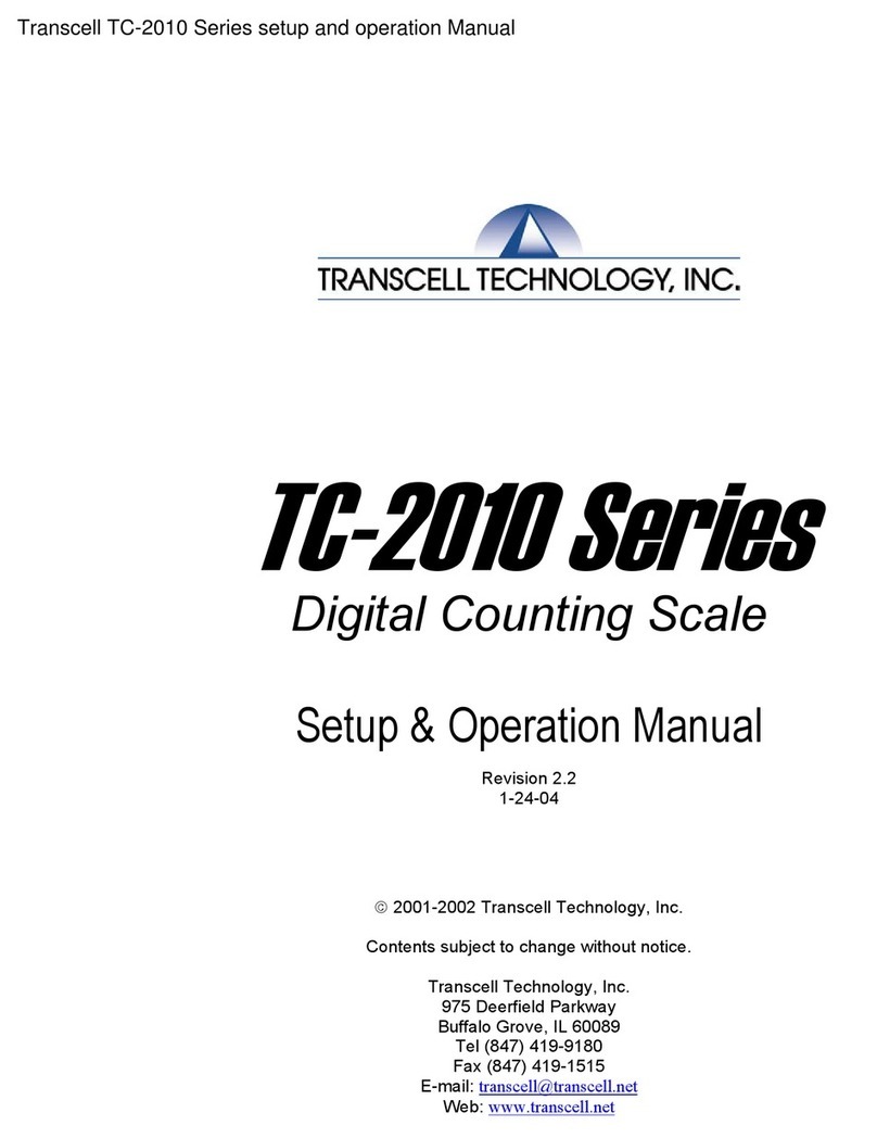 Transcell Technology TC-2010 Series Parts list manual